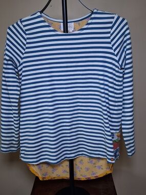 4•35 by Natalie Jane Joanna Gaines Floral & Striped Top